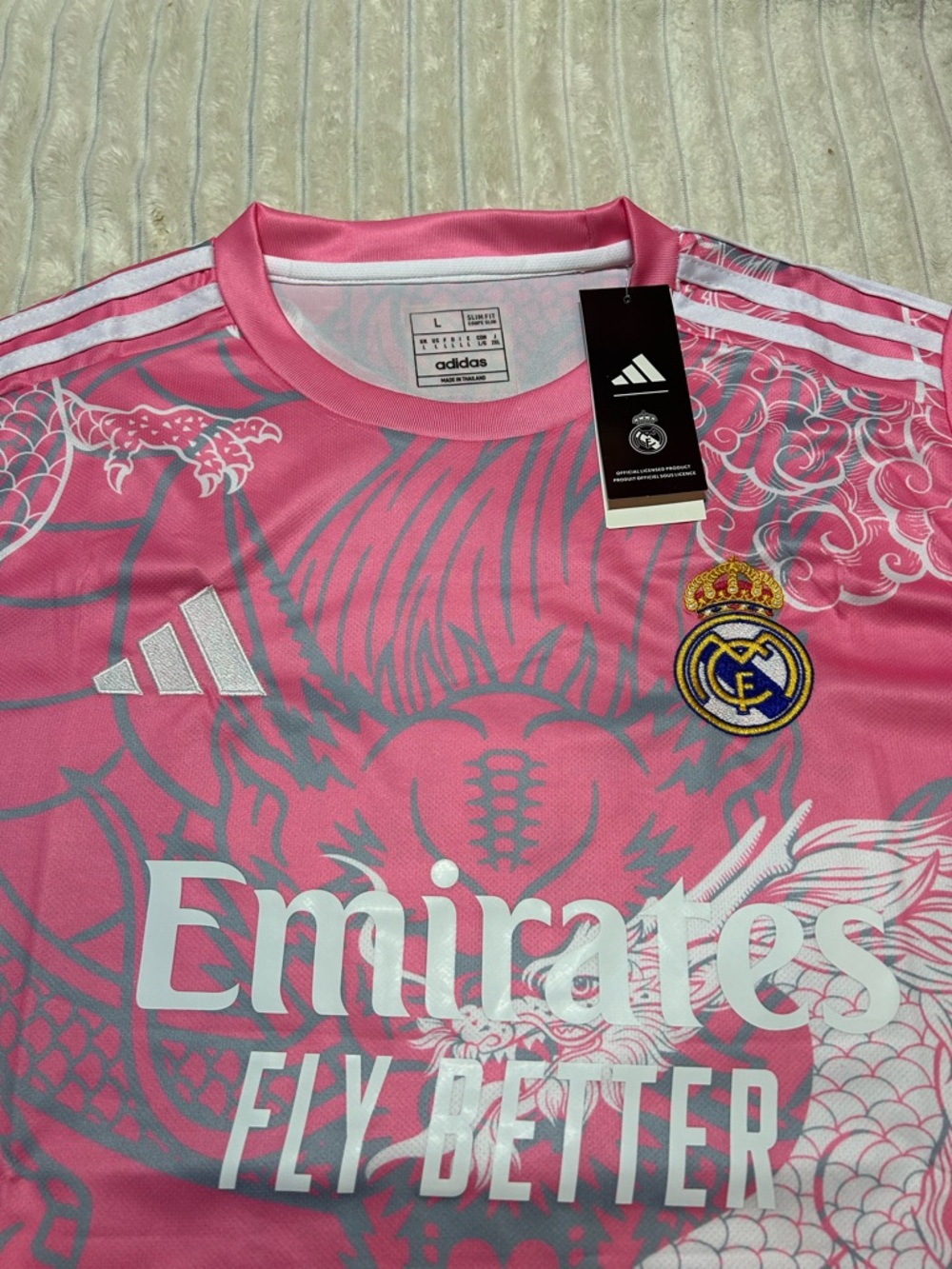 adidas Real Madrid Pink Dragon Graphic Jersey - Picture 2 of 5